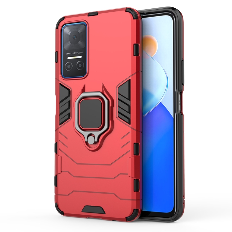 

For Honor Play6T Magnetic Ring Holder PC + TPU Phone Case(Red)