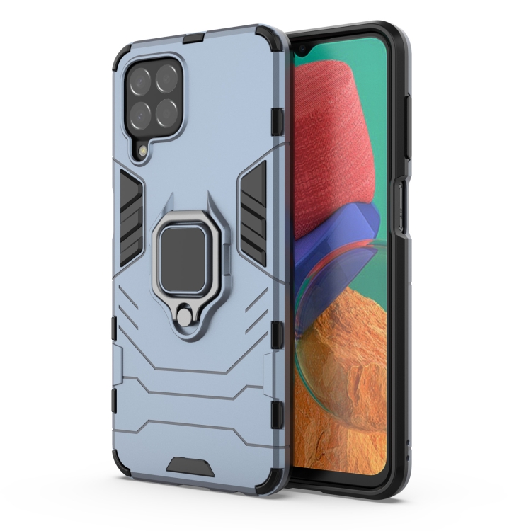 

For Samsung Galaxy M33 5G Magnetic Ring Holder PC + TPU Phone Case(Navy Blue)