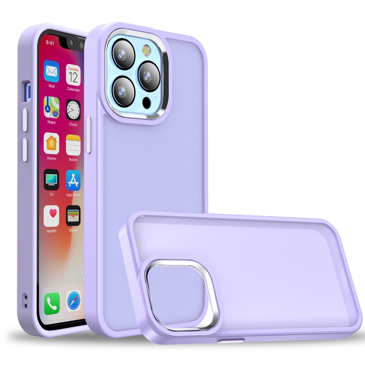 

For iPhone 13 Charm Pupil Frosted Skin Feel Phone Case(Purple)