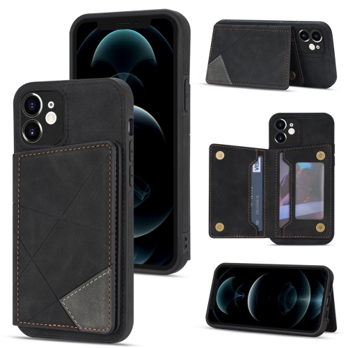 

Line Card Holder Phone Case For iPhone 12 mini(Black)