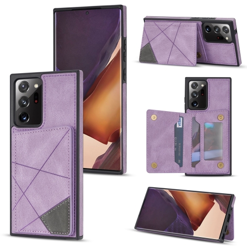

For Samsung Galaxy Note20 Ultra Line Card Holder Phone Case(Purple)