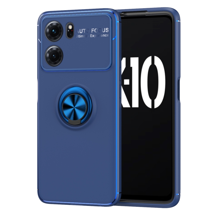 

For OPPO K10 Metal Ring Holder TPU Phone Case(Blue)