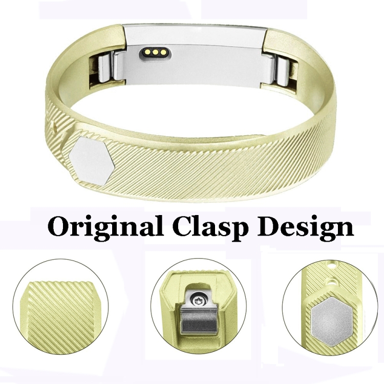 For FITBIT Alta Metallic Strap(Golden)