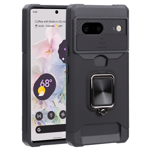 

For Google Pixel 7 5G Sliding Camera Cover Design PC + TPU Phone Case(Black)