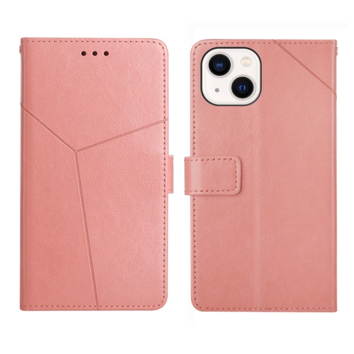 

Y Stitching Horizontal Flip Leather Phone Case For iPhone 14, Small Quantity Recommended Before iPhone 14 Launching(Rose Gold)