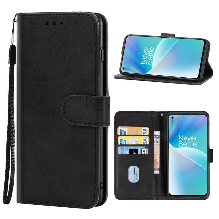 

For OnePlus Nord 2T Leather Phone Case(Black)