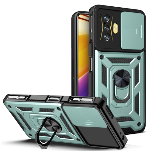 

For Xiaomi Poco F4 GT / Redmi K50 Gaming Sliding Camera Cover Design TPU+PC Phone Case(Green)