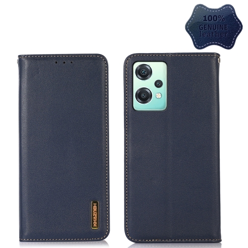 

For OnePlus Nord CE 2 Lite 5G KHAZNEH Nappa Top Layer Cowhide Leather Phone Case(Blue)
