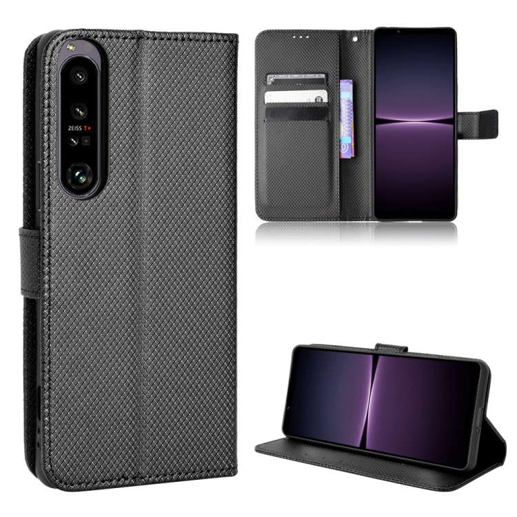 

For Sony Xperia 1 IV Diamond Texture Leather Phone Case(Black)