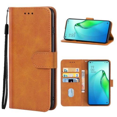 

For OPPO Reno8 Pro+ Leather Phone Case(Brown)