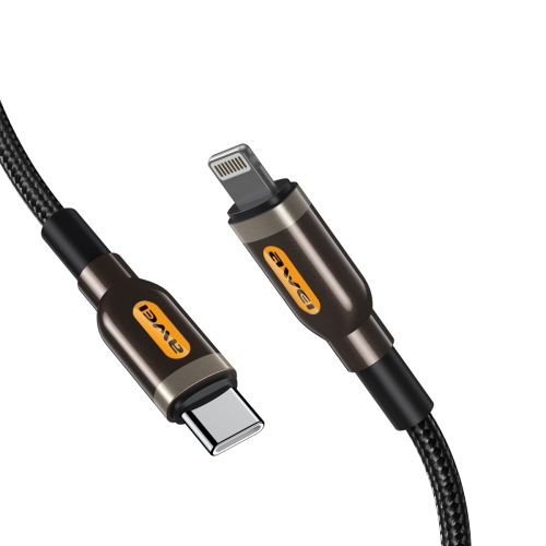 

awei CL-125L Type-C / USB-C to 8 Pin Fast Charging Data Cable, Length: 1m(Black)