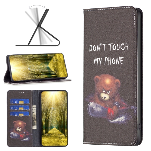 

For Xiaomi 12 Lite Invisible Magnetic Painted Leather Phone Case(Bear)