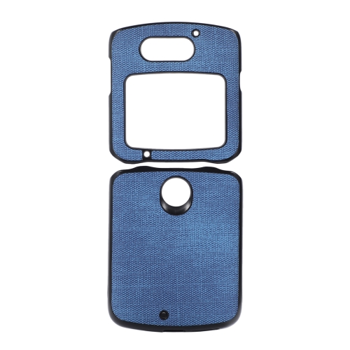 

For Motorola Razr 5G Brugg Texture PU+TPU+PC Shockproof Phone Case(Blue)