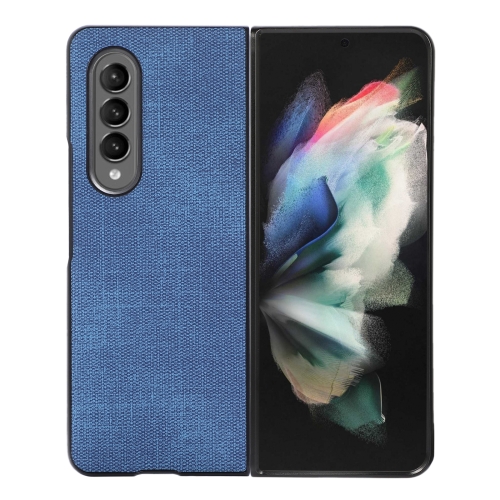 

For Samsung Galaxy Z Fold3 5G Brugg Texture PU+TPU+PC Shockproof Phone Case(Blue)