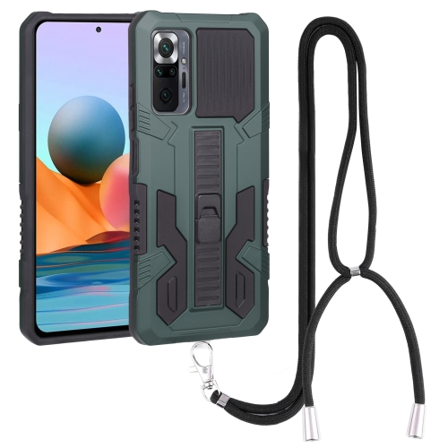 

For Xiaomi Redmi Note 11 Pro Global Vanguard Lanyard Kickstand TPU + PC Phone Case(Green)