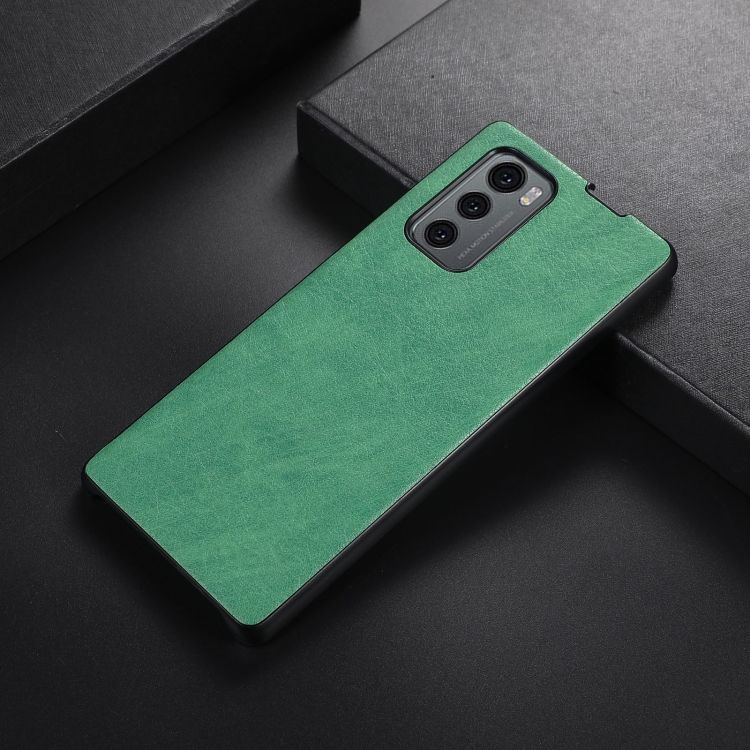 

For LG Wing 5G FaletteTexture PU+TPU+PC Shockproof Phone Case(Green)