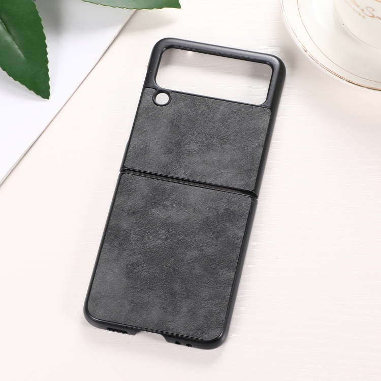 

For Samsung Galaxy Z Flip3 5G Morocco Texture PU+TPU+PC Shockproof Phone Case(Black)
