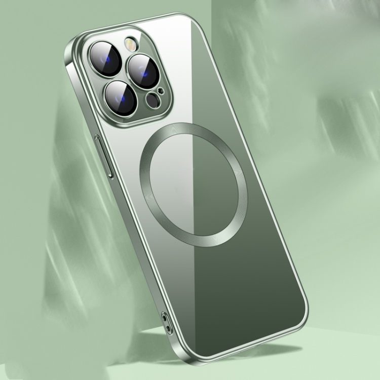 

MagSafe Magnetic Phone Case with Lens Film For iPhone 12 mini(Dark Green)