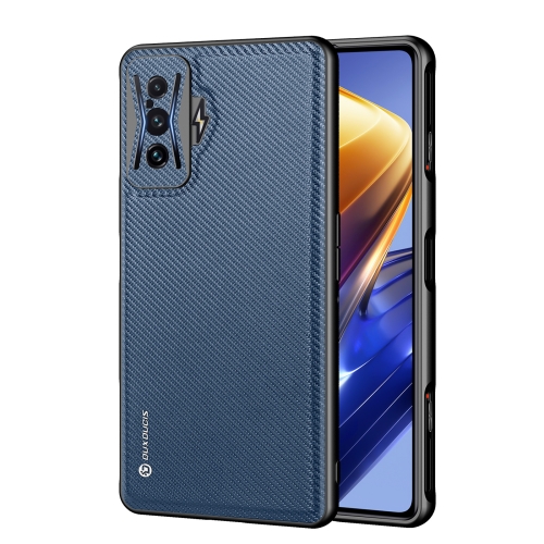 

For Xiaomi Poco F4 GT DUX DUCIS Fino Series PU + TPU Phone Case(Blue)