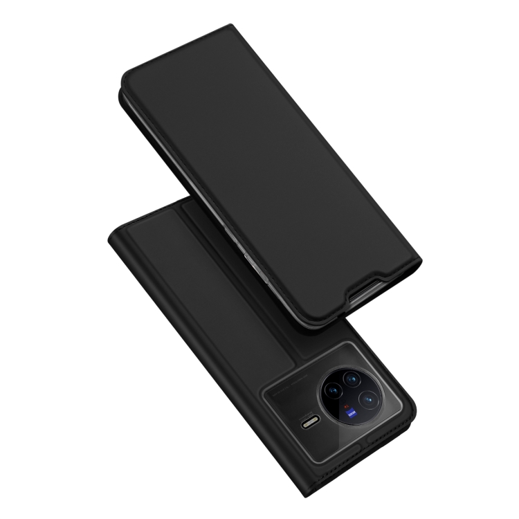 

For vivo X80 DUX DUCIS Skin Pro Series PU + TPU Leather Phone Case(Black)