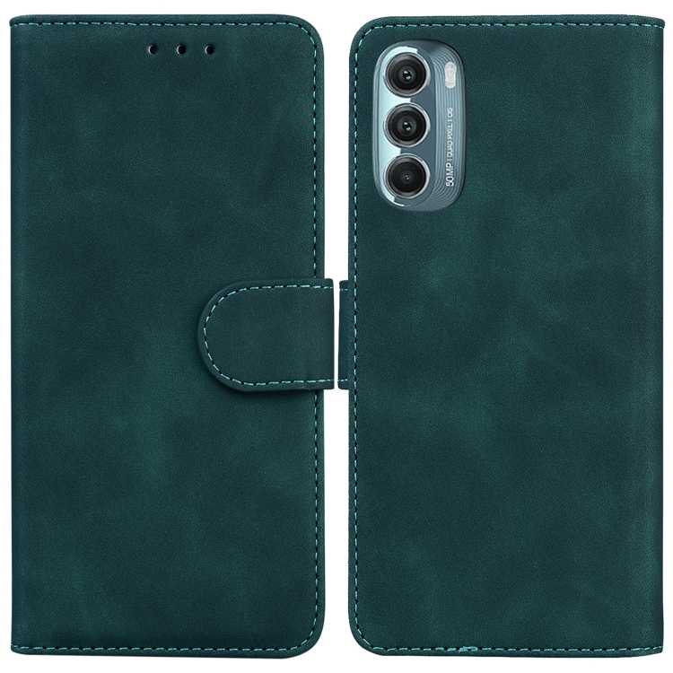 

For Motorola Moto G Stylus 5G 2022 Skin Feel Pure Color Flip Leather Phone Case(Green)