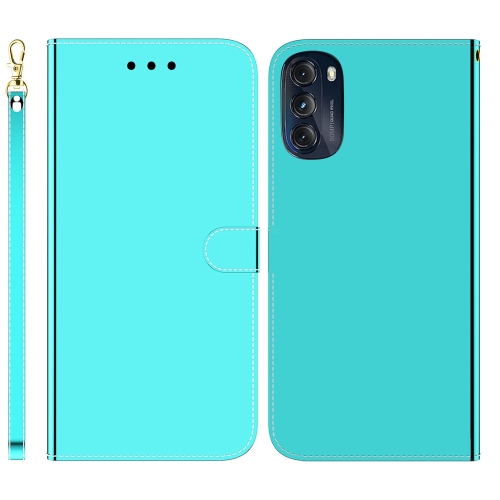 

For Motorola Moto G 2022 Imitated Mirror Surface Leather Phone Case(Mint Green)