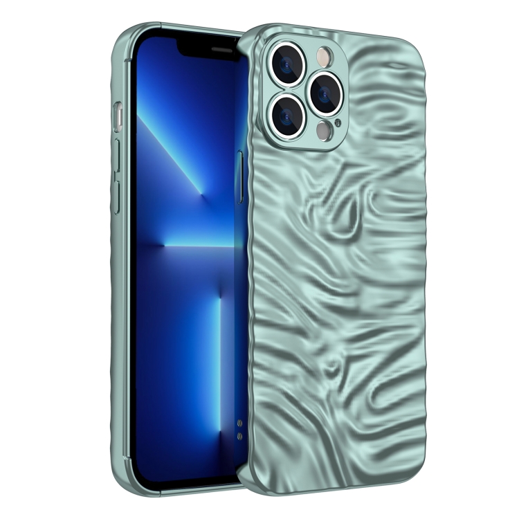 

Wave Electroplating TPU Phone Case For iPhone 13 Pro Max(Sierra Blue)
