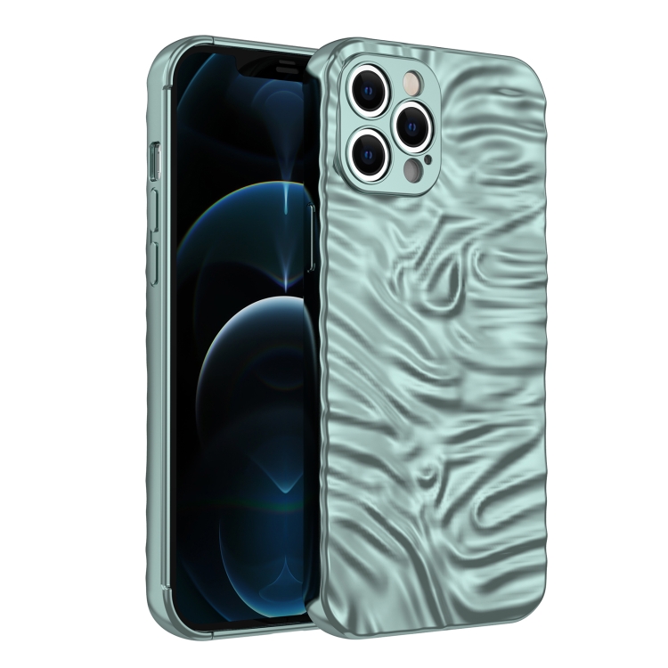 

Wave Electroplating TPU Phone Case For iPhone 12 Pro Max(Sierra Blue)