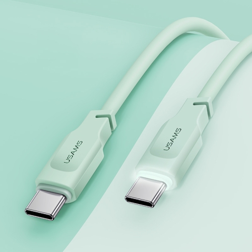 

USAMS US-SJ567 Type-C/USB-C to Type-C/USB-C PD 100W Fast Charing Data Cable with Light, Length: 1.2m(Green)