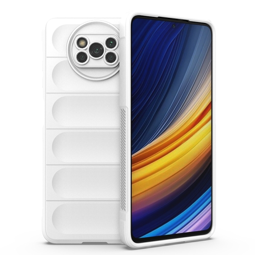 

For Xiaomi Poco X3 NFC Magic Shield TPU + Flannel Phone Case(White)