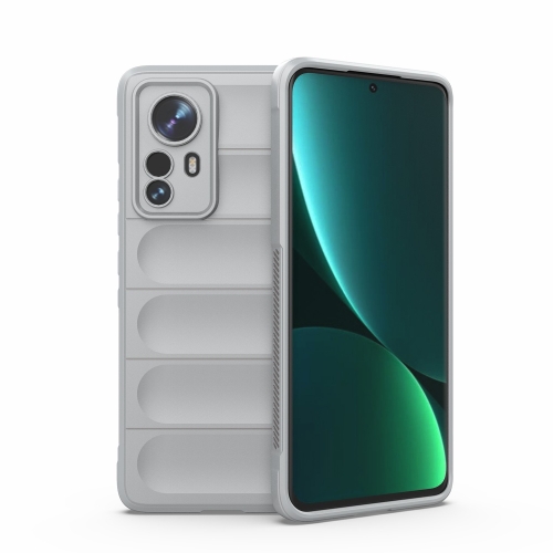 

For Xiaomi 12 Pro Magic Shield TPU + Flannel Phone Case(Grey)