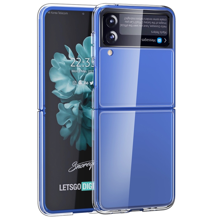 

For Samsung Galaxy Z Flip4 5G Simple All-inclusive Clear Crystal Acrylic +TPU Shockproof Case