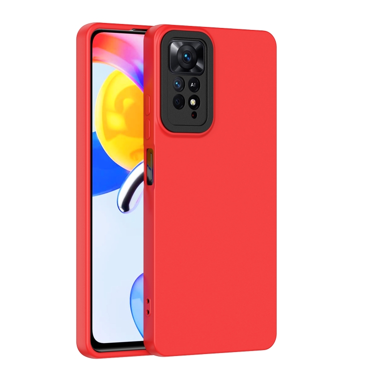 

For Xiaomi Redmi Note 11 Pro 4G / 5G Lens Protection Skin Feel TPU Phone Case(Red)