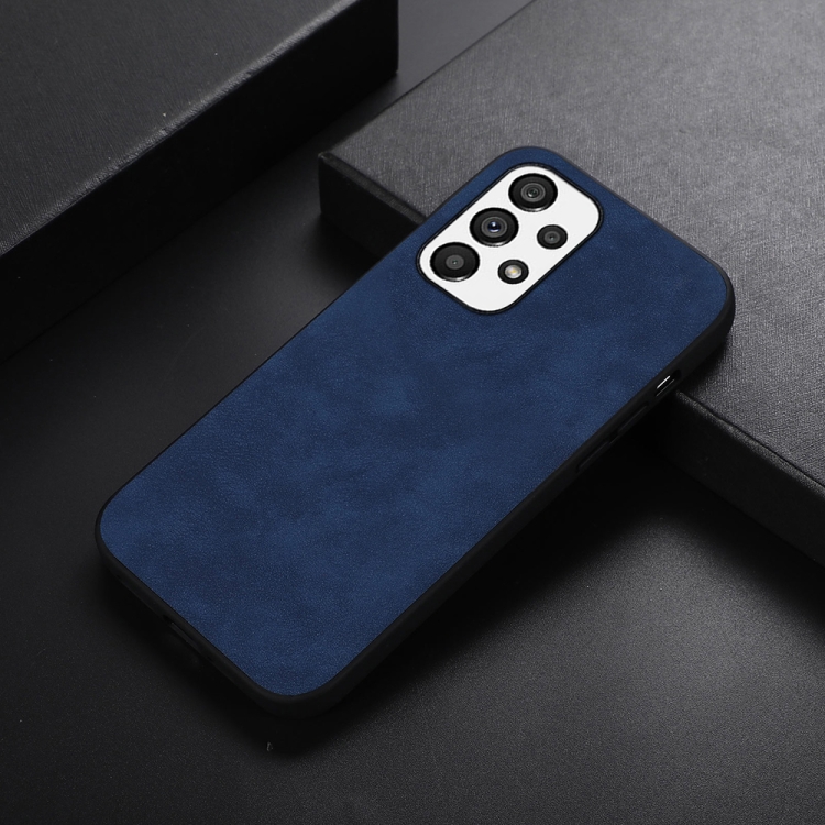 

For Samsung Galaxy A53 5G Morocco Texture PU+TPU+PC Shockproof Phone Case(Blue)