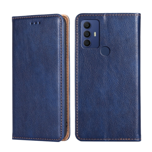 

For TCL 305 / 30 SE / 306 Pure Color Magnetic Leather Phone Case(Blue)