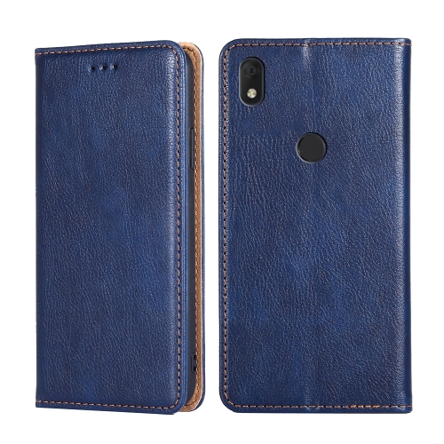 For Alcatel Axel / Lumos Pure Color Magnetic Leather Phone Case(Blue)