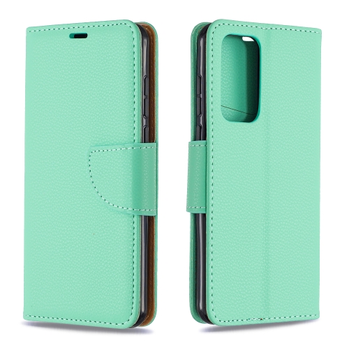 

For Huawei P40 Litchi Texture Pure Color Horizontal Flip PU Leather Case with Holder & Card Slots & Wallet & Lanyard(Green)