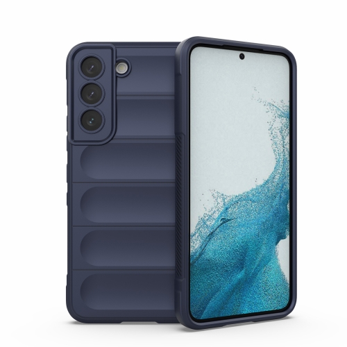 

For Samsung Galaxy M23 5G Magic Shield TPU + Flannel Phone Case(Dark Blue)