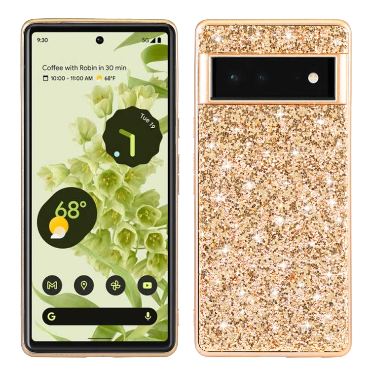 

For Google Pixel 7 / 7 Pro Glitter Powder Shockproof TPU Phone Case(Gold)