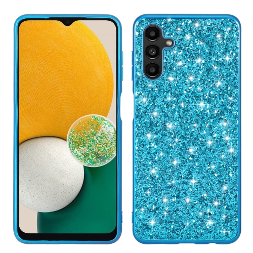 

For Samsung Galaxy A13 5G Glitter Powder Shockproof TPU Phone Case(Blue)