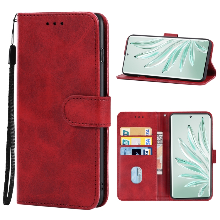 

For Honor 70 Leather Phone Case(Red)