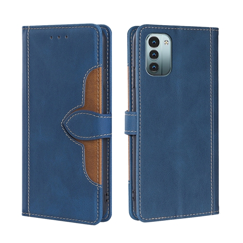 

For Nokia G21/G11 Stitching Skin Feel Magnetic Buckle Horizontal Flip PU Leather Case(Blue)