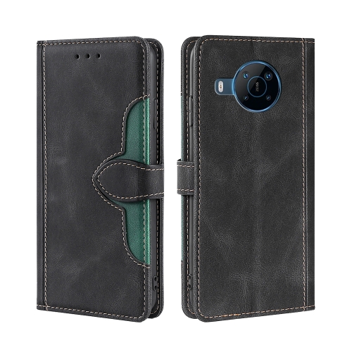 

For Nokia X100 Stitching Skin Feel Magnetic Buckle Horizontal Flip PU Leather Case(Black)