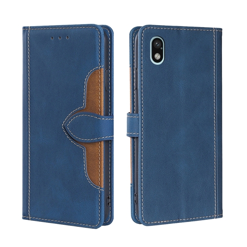 

For Sony Xperia Ace III Stitching Skin Feel Magnetic Buckle Horizontal Flip PU Leather Case(Blue)