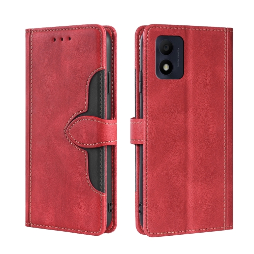 

For Alcatel 1B 2022 Stitching Skin Feel Magnetic Buckle Horizontal Flip PU Leather Case(Red)