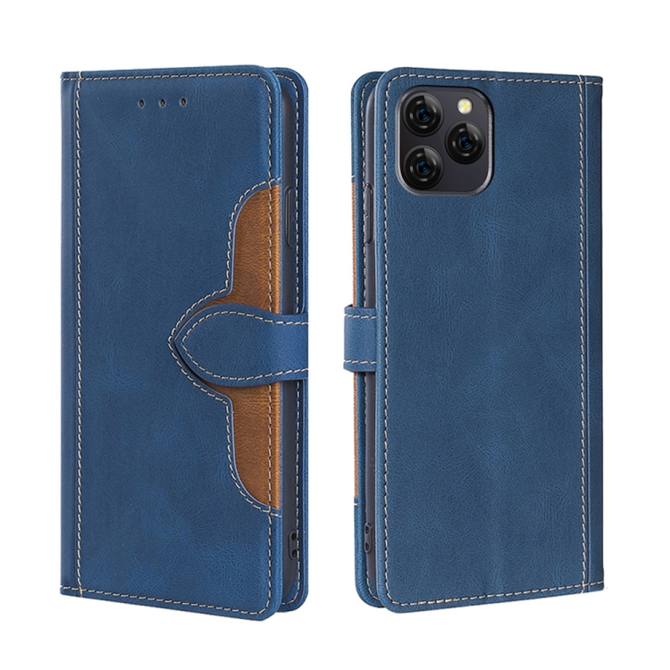 

For Blackview A95 Stitching Skin Feel Magnetic Buckle Horizontal Flip PU Leather Case(Blue)