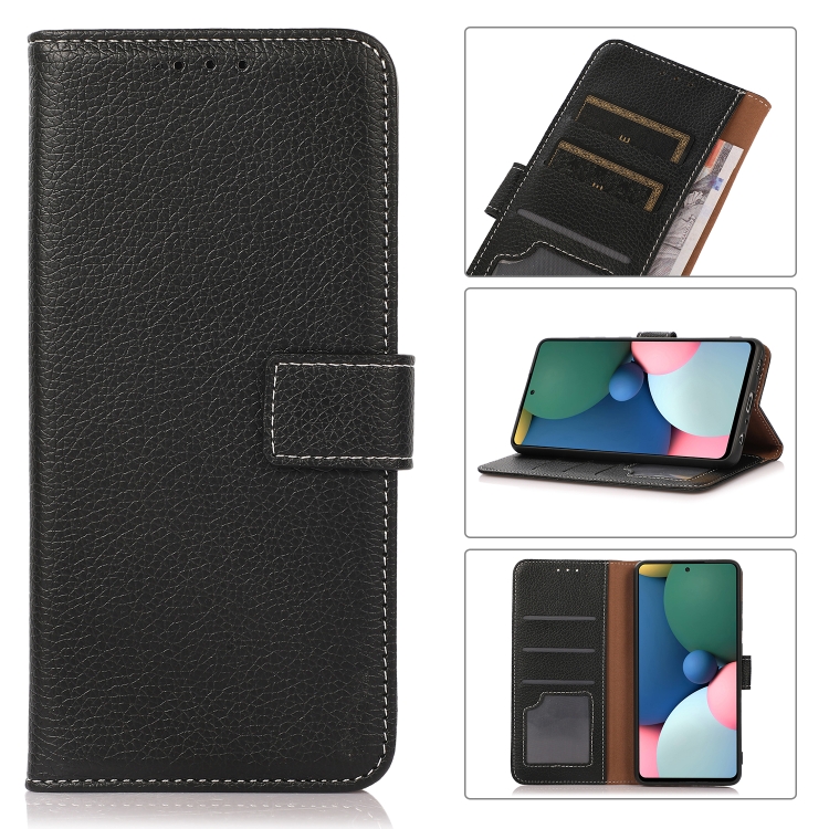 

For Nokia C21 Litchi Texture PU + TPU Horizontal Flip Leather Case(Black)