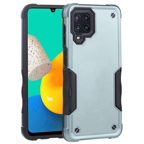 

For Samsung Galaxy M32 / M22 / M21 Non-slip Armor Phone Case(Green)