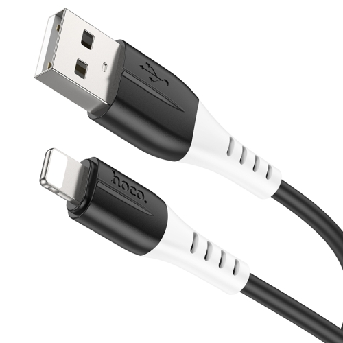

hoco X82 2.4A Micro USB to 8 Pin Silicone Charging Data Cable,Length: 1m(Black)
