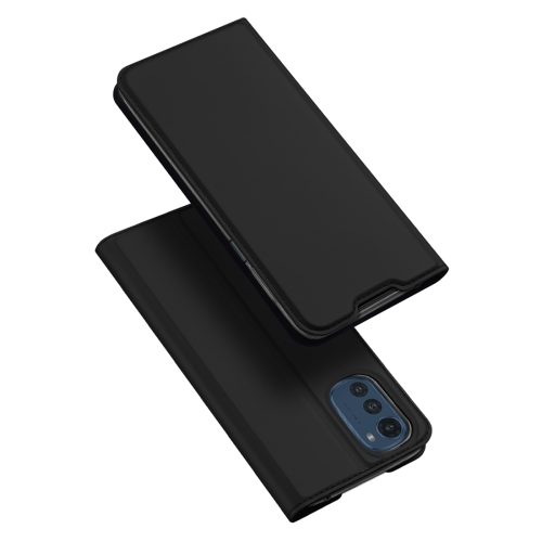 For Motorola Moto E32 DUX DUCIS Skin Pro Series PU + TPU Leather Phone Case(Black)